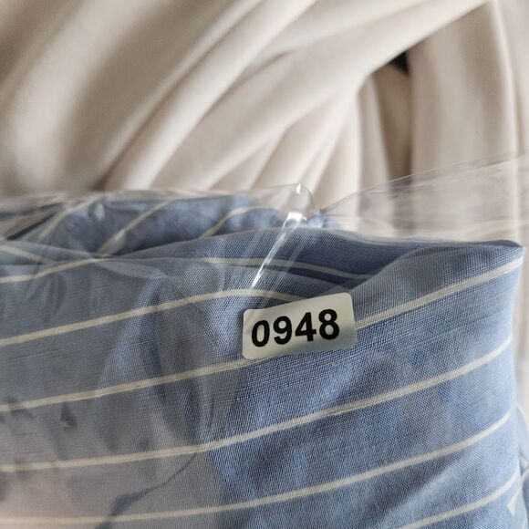 Vince Blue Striped Button-Down Shirt | Size L - Picture 10 of 10